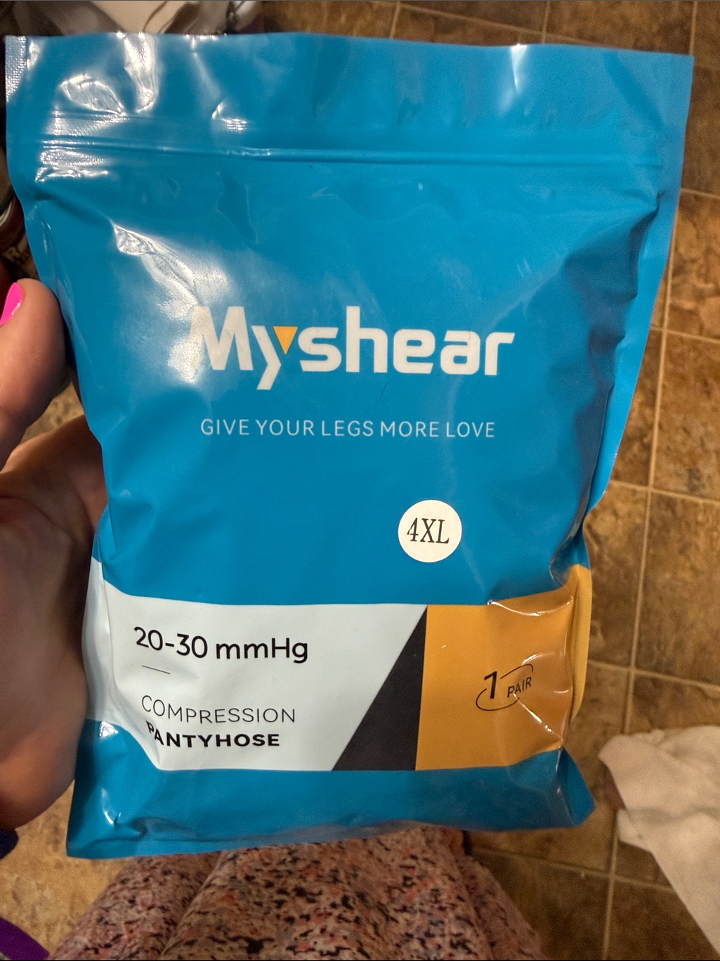 Myshear Compression Pantyhose 2030 Mmhg In Black